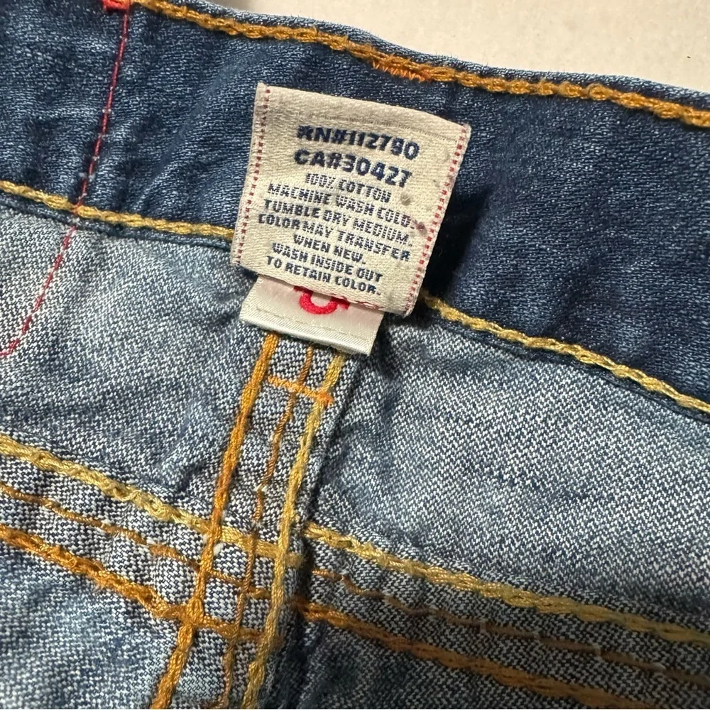 Vintage True Religion JOEY BIG T Men's 30x29 Embroidered Flap Pockets Jeans EUC